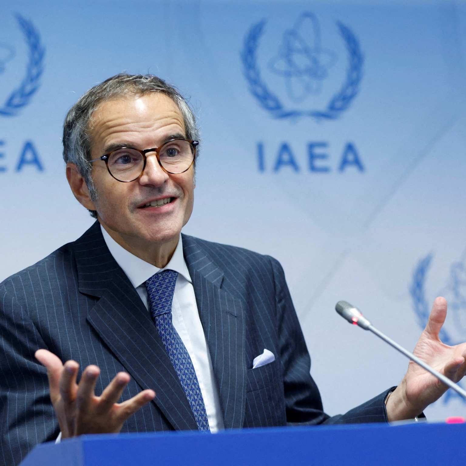 IAEA official speaking about nuclear facility monitoring.