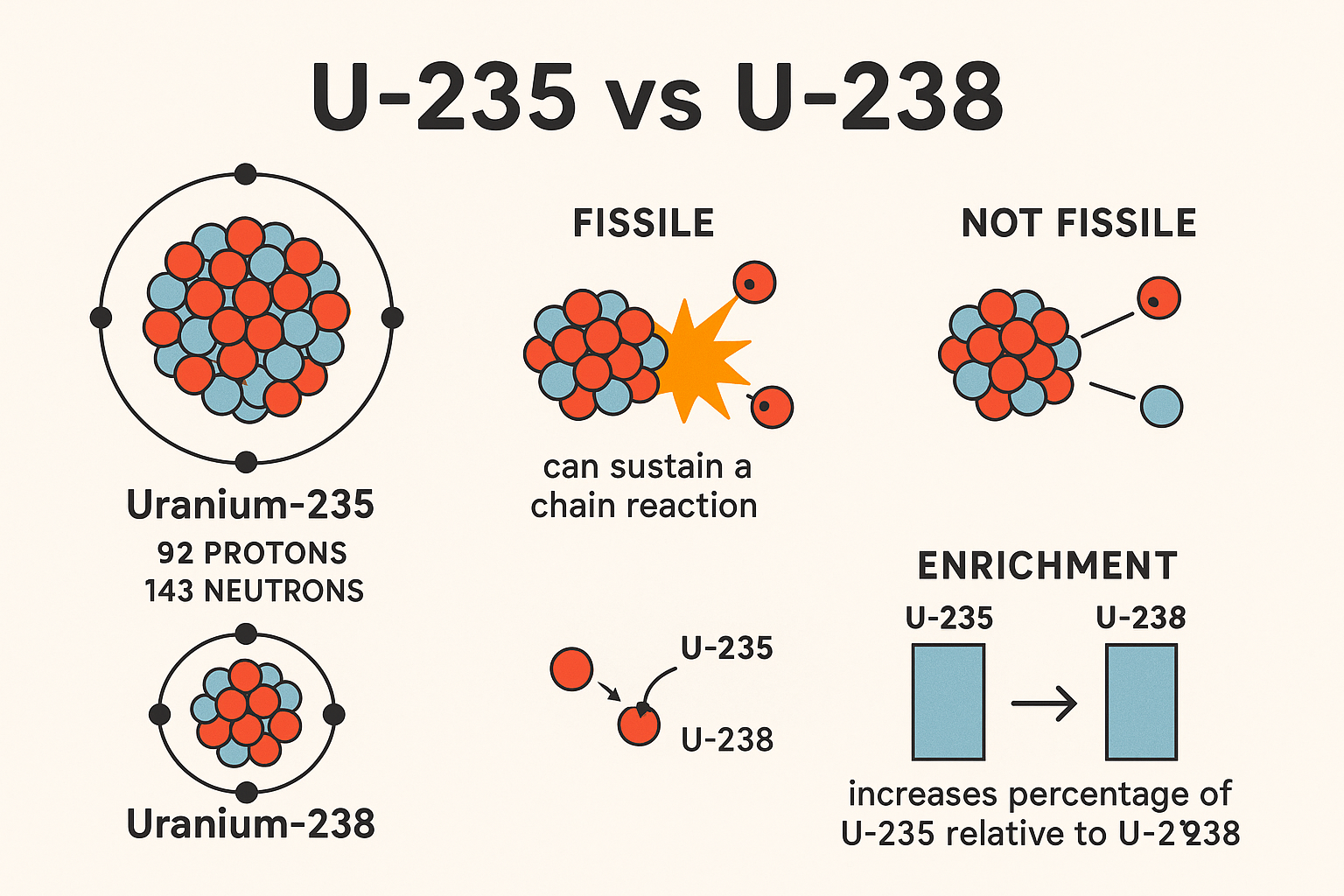 The difference between uranium isotopes and why enrichment matters
