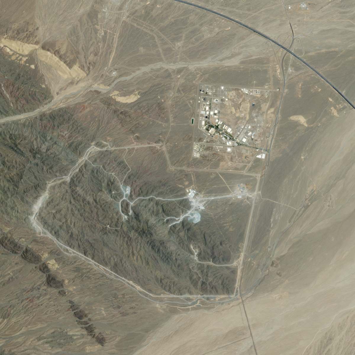 An aerial view of the Natanz nuclear facility, a key site for Iran's uranium enrichment program.